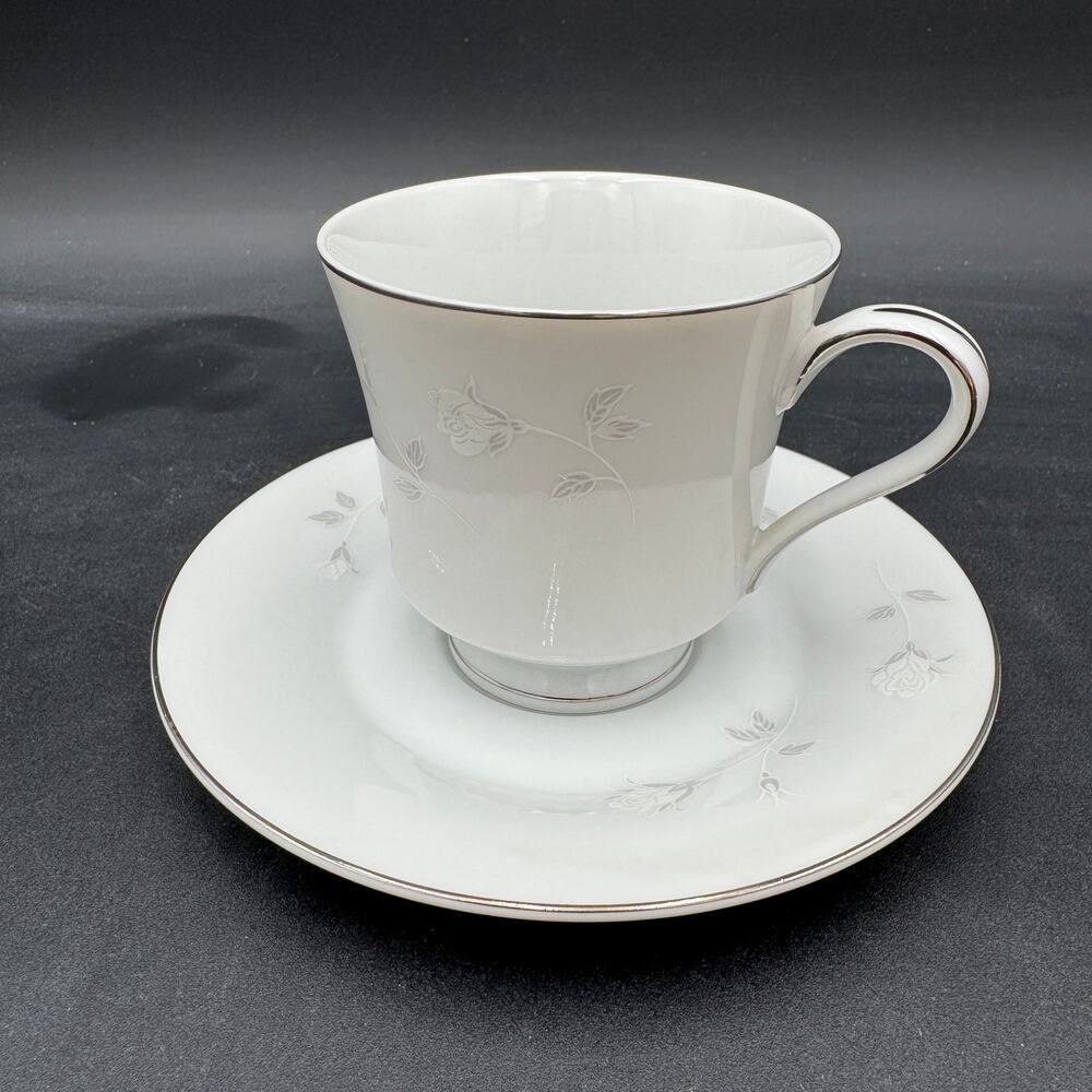 Set of 2 Vintage Cup and Saucers in Bridal Rose by Celebrity Fine China